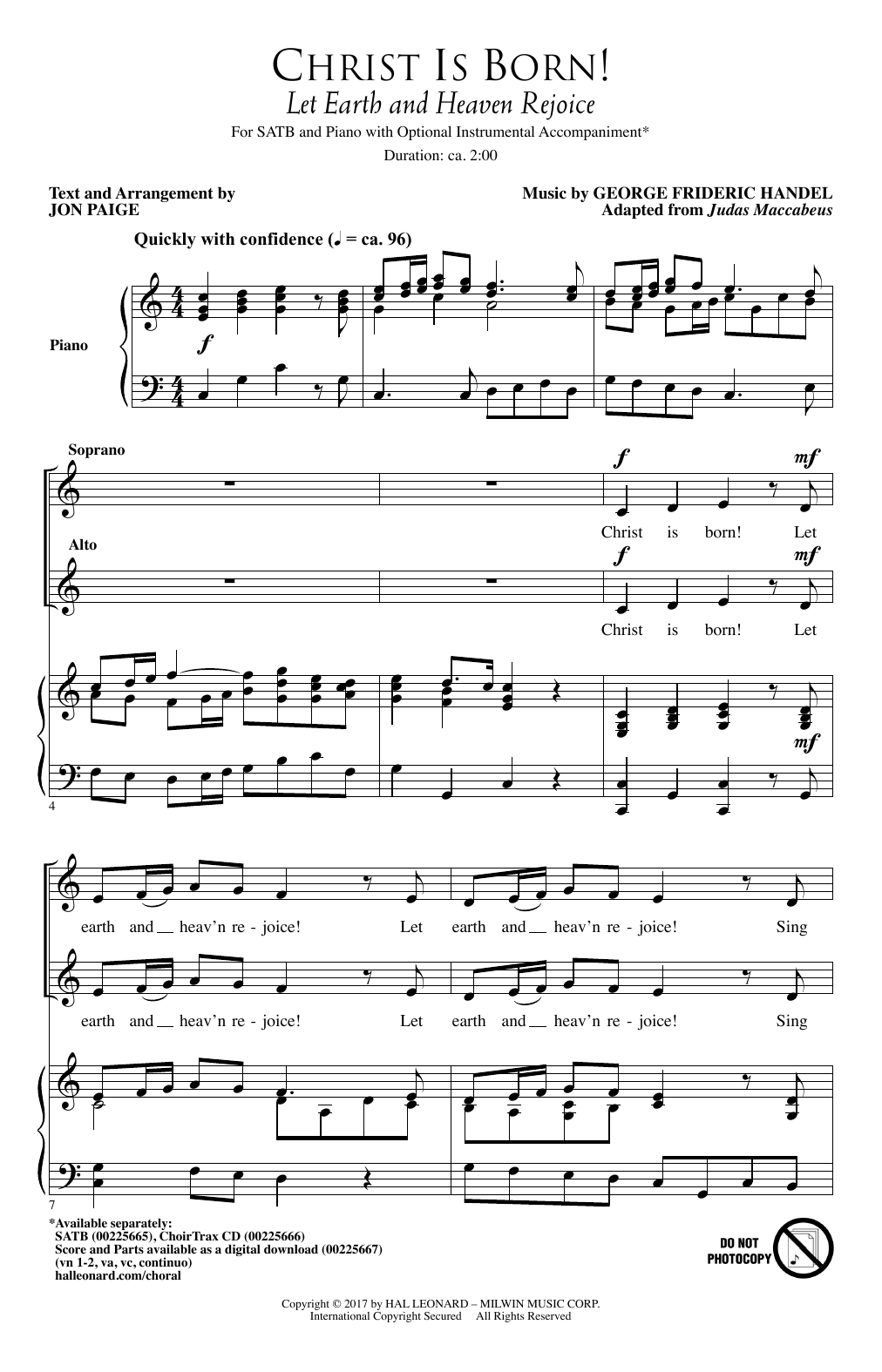 Produktbild zu: Christ Is Born! (Let Heaven And Earth Rejoice)