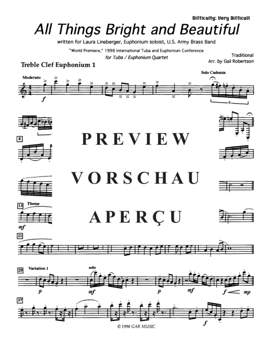 gallery: All Things Bright and Beautiful , , (Tuba Quartett EETT)