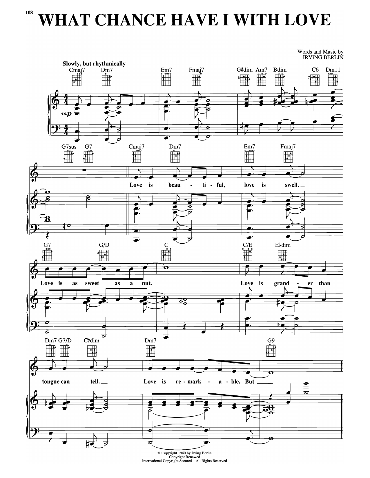 Produktbild zu: What Chance Have I With Love? (from Louisiana Purchase)