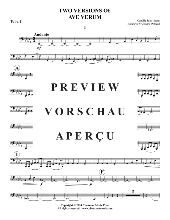 Product gallery: Page 17 of 18 Zwei Versionen von Ave Verum , , (2x Baritone, 2x Tuba)