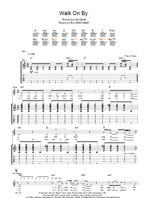 Produktgalerie: Seite 1 von 1 Walk On By, The Stranglers, Gitarre
