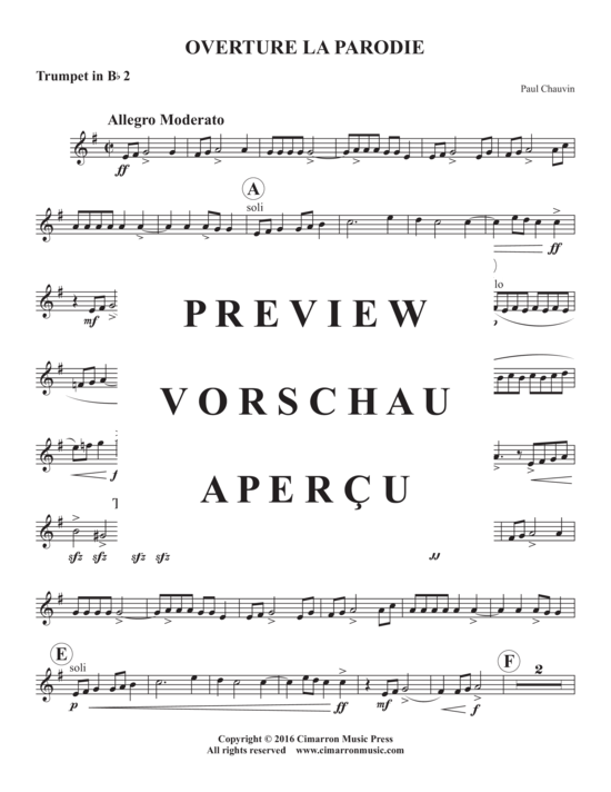 Produktgalerie: Seite 12 von 19 Overture la Parodie , , (Blechbläserquintett)