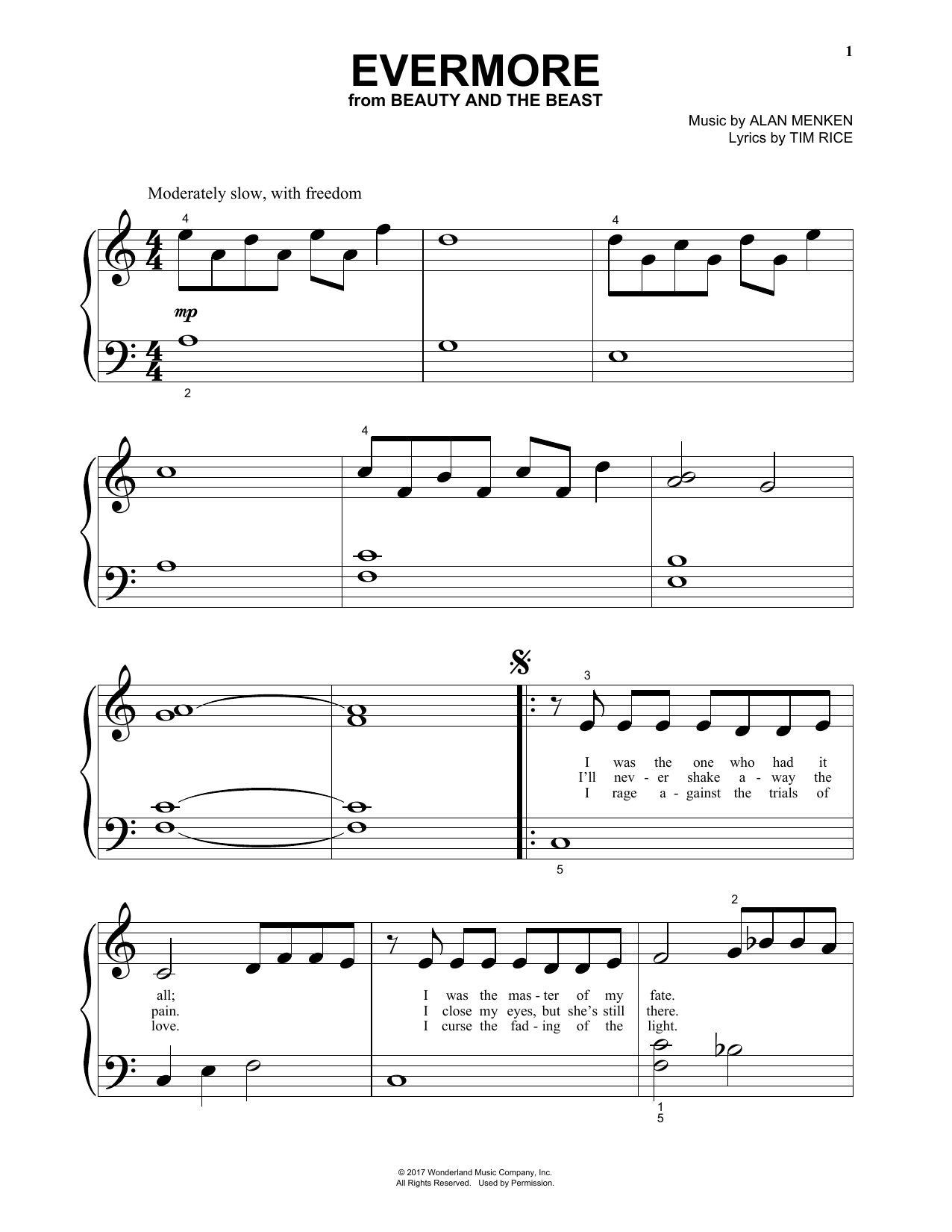 Produktgalerie: Seite 1 von 1 Evermore (from Beauty And The Beast), Josh Groban, Klavier