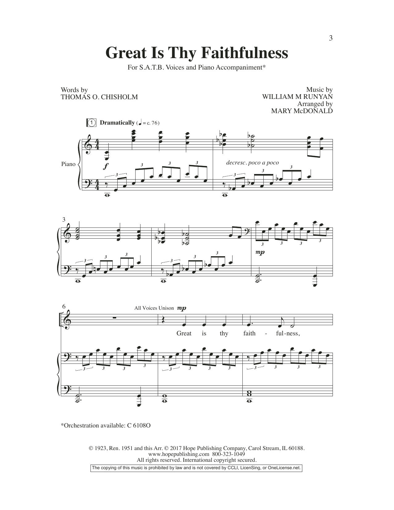 Produktbild zu: Great Is Thy Faithfulness