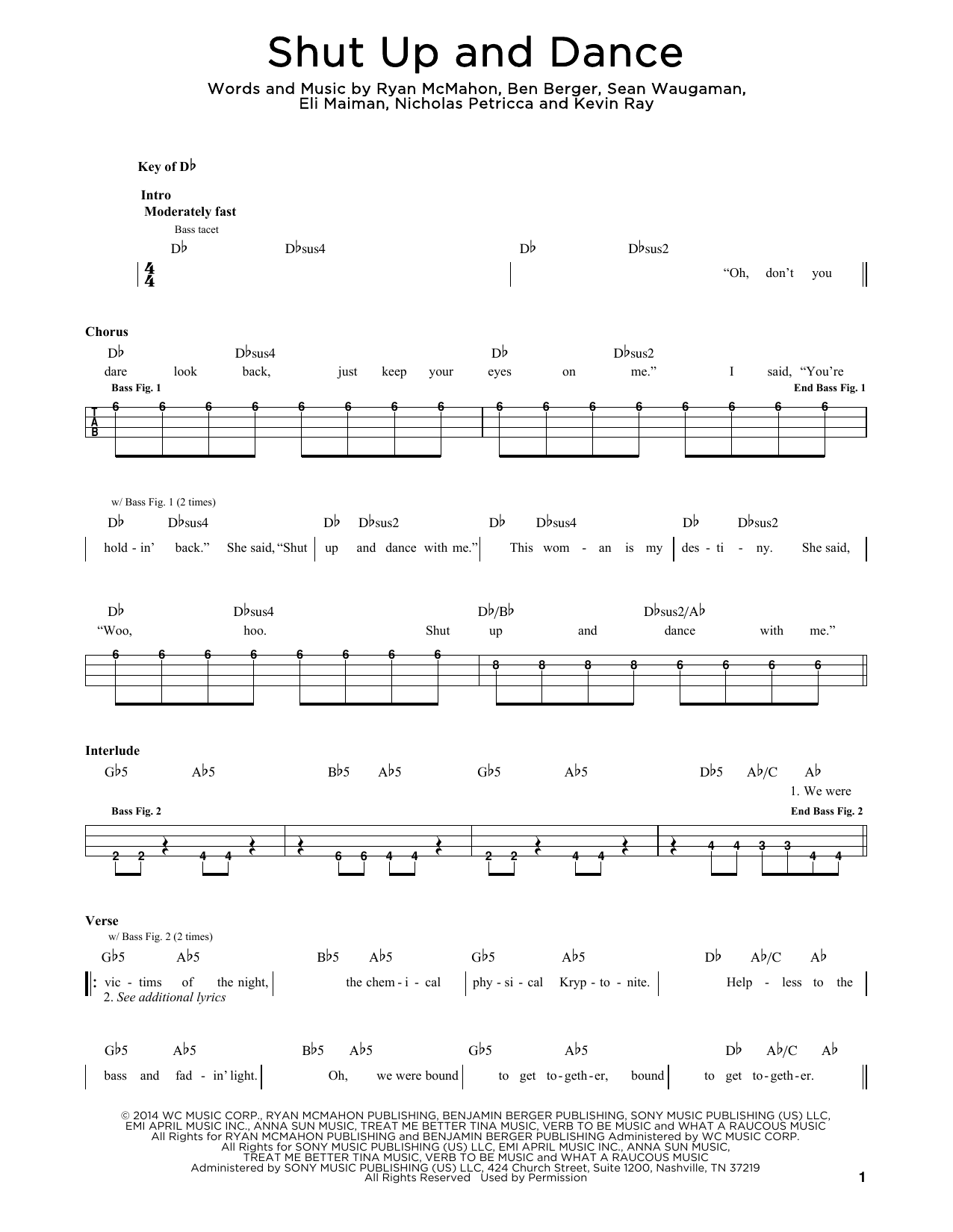 Produktgalerie: Seite 1 von 1 Shut Up And Dance, Walk The Moon, E-Bass, Gitarre