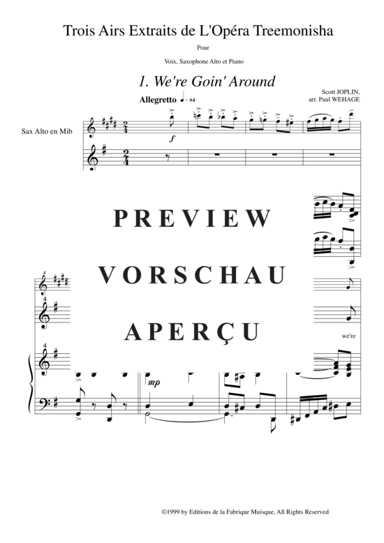 Product gallery: Page 3 of 34 Three Songs from Treemonisha , , (mezzo soprano, alto saxophone + piano)