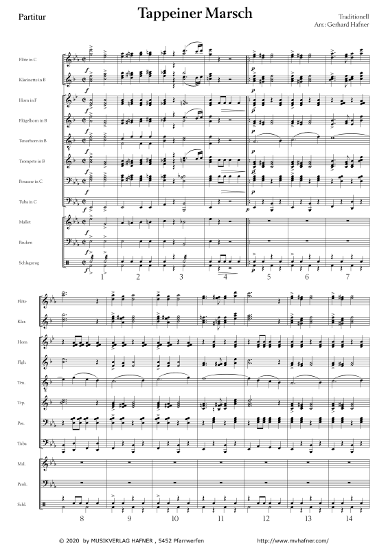 Product gallery: Page 1 of 11 Tappeiner Marsch, , (large wind orchestra)