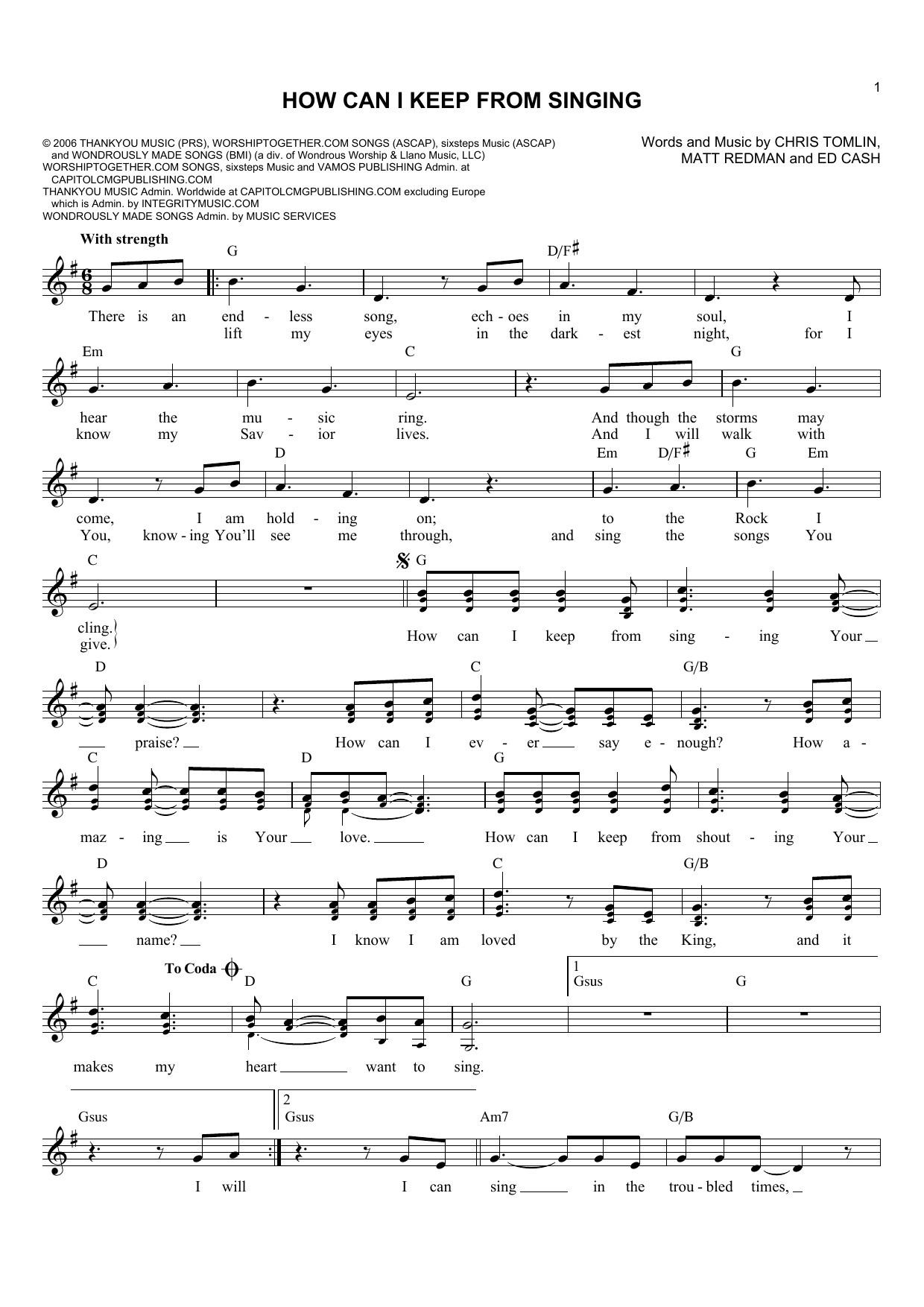 Produktbild zu: How Can I Keep From Singing
