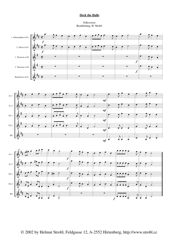 gallery: Deck The Halls, , Saxophonquintett AATTB