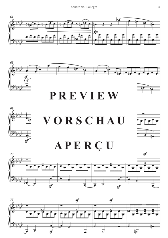 Produktgalerie: Seite 7 von 11 Sonate Nr. 1, Allegro - op. 2 No. 1, f-Moll , , Klavier Solo