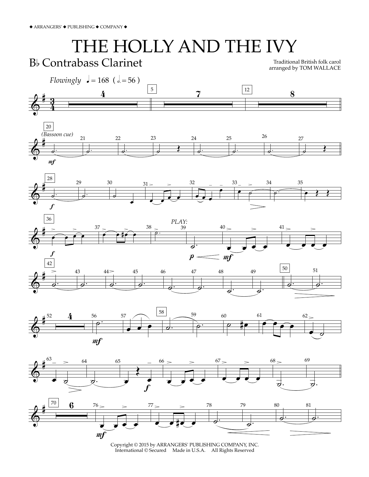 Produktbild zu: The Holly and the Ivy - Bb Contrabass Clarinet