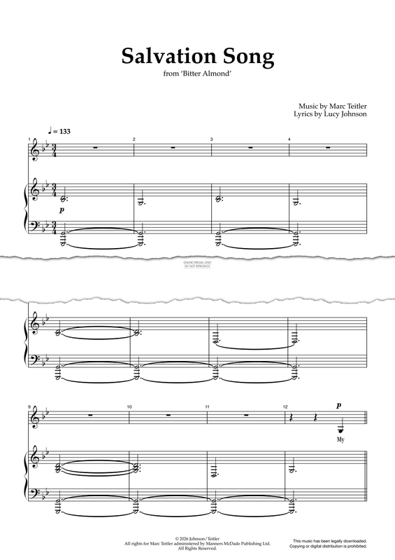 Produktgalerie: Seite 1 von 1 Salvation Song, Marc Teitler, Gesang, Klavier