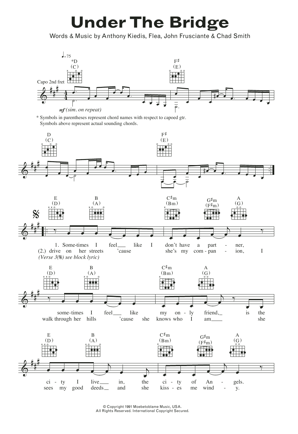 Produktgalerie: Seite 1 von 1 Under The Bridge, Red Hot Chili Peppers