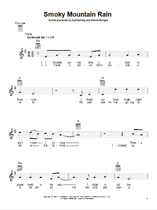 Product gallery: Page 1 of 1 Smoky Mountain Rain, Ronnie Milsap