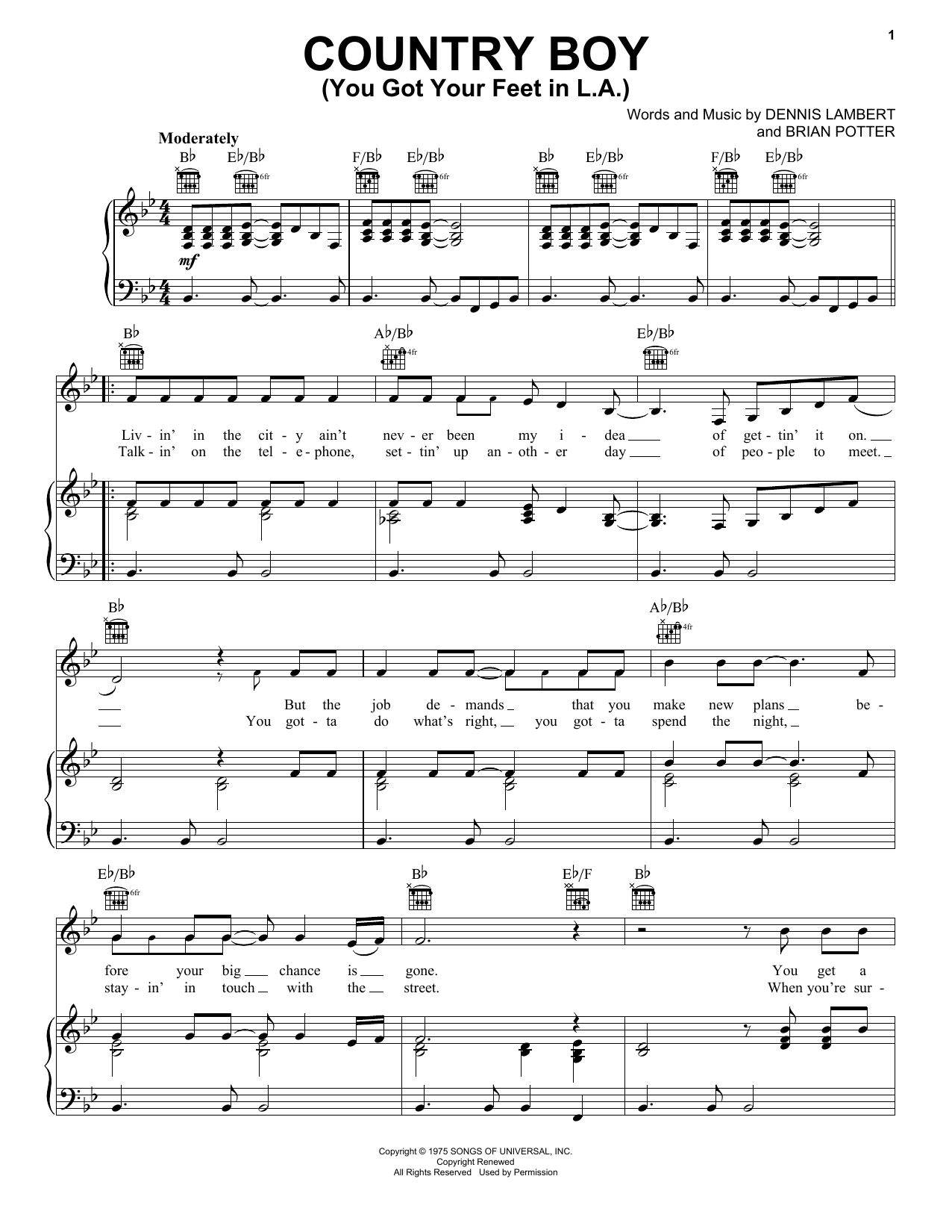Produktbild zu: Country Boy (You Got Your Feet In L.A.)