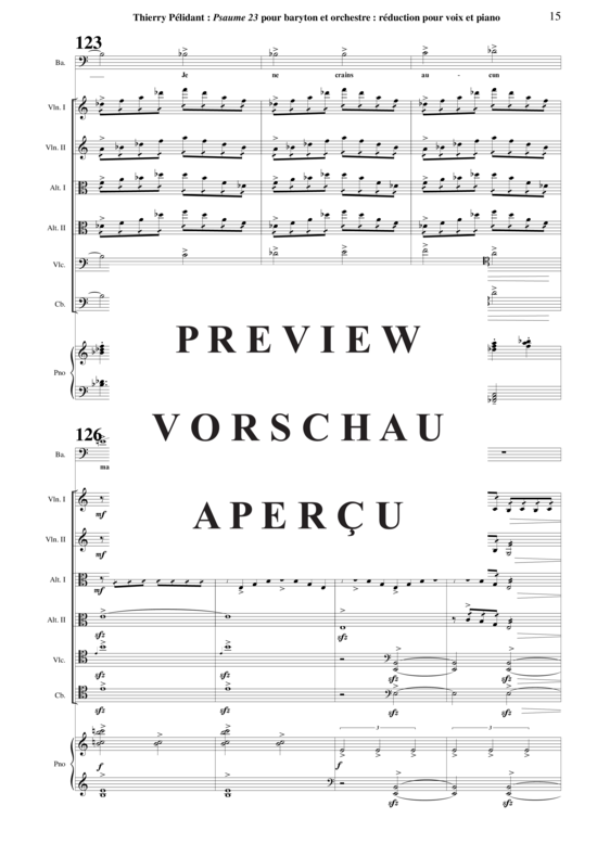 Product gallery: Page 16 of 21 Psaume 23 , , (Bass/Bariton + Orchester, Piano)