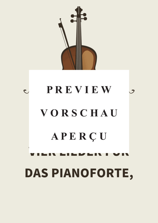 Product gallery: Page 2 of 8 Vier Lieder für das Pianoforte, op. 2 , , Piano Solo