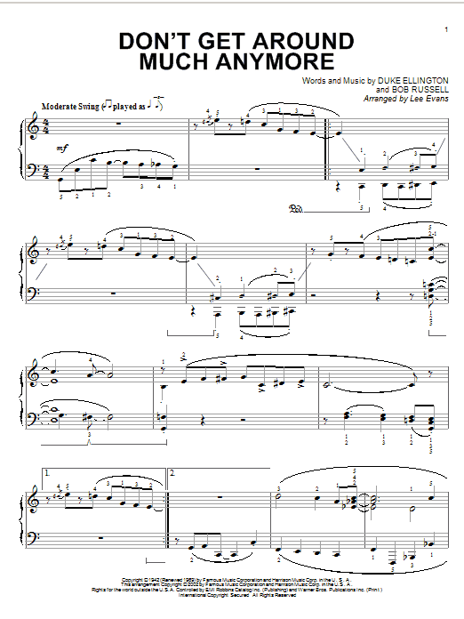 Product gallery: Page 1 of 1 Don't Get Around Much Anymore, Duke Ellington
