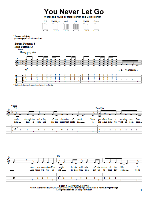 Product gallery: Page 1 of 1 You Never Let Go, Matt Redman