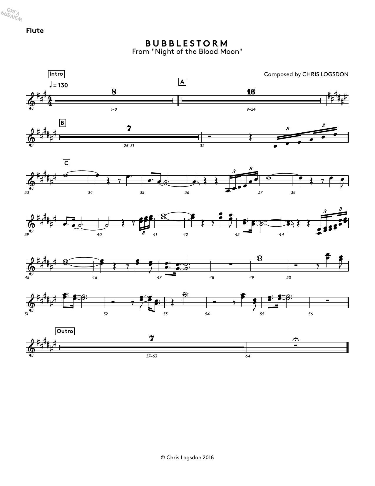 Produktbild zu: Bubblestorm (from Night of the Blood Moon) - Flute