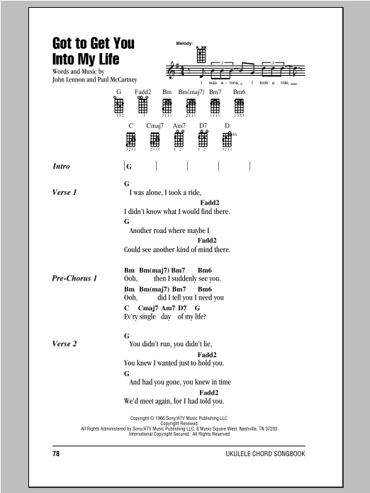 Product gallery: Page 1 of 1 Got To Get You Into My Life, The Beatles