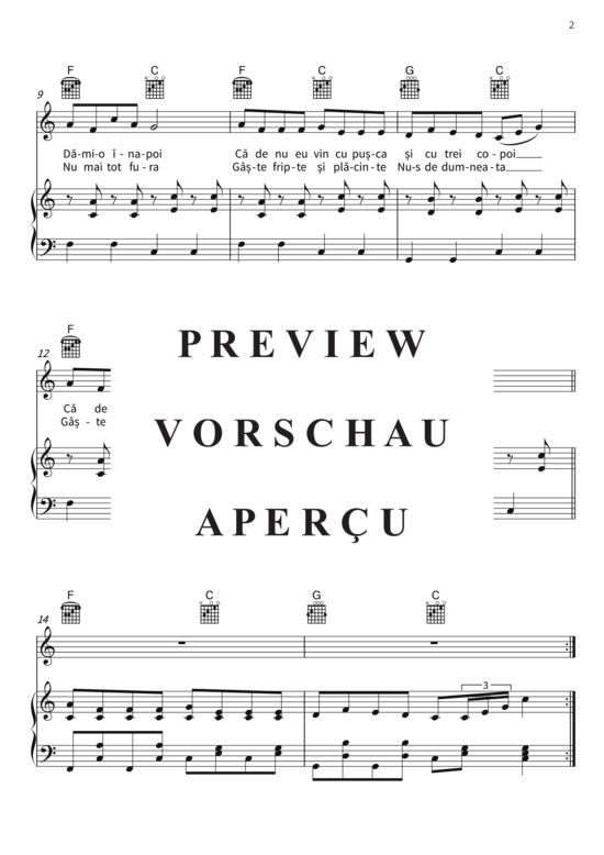 Produktgalerie: Seite 5 von 5 Vulpe Tu Mi-ai Furat Gâsca, , (Gesang + Klavier)