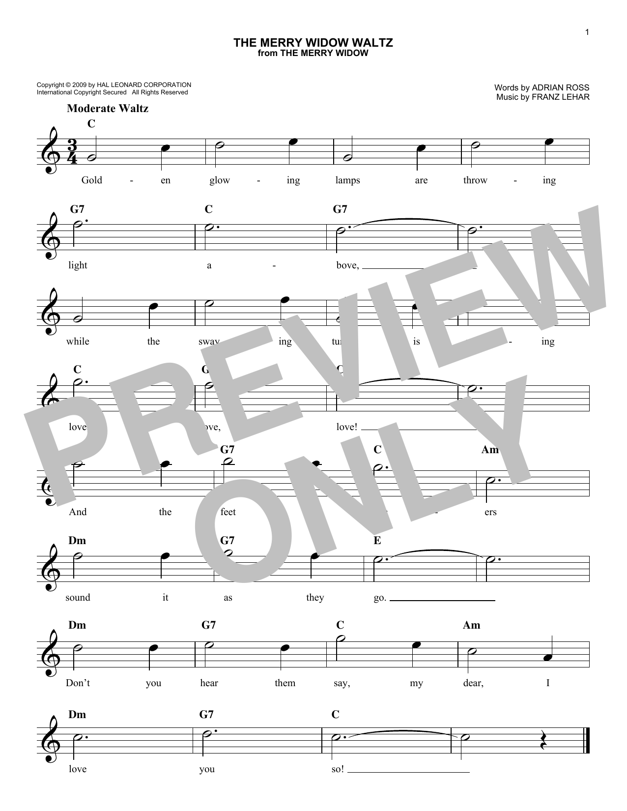 Product gallery: Page 1 of 1 The Merry Widow Waltz, Franz Lehár