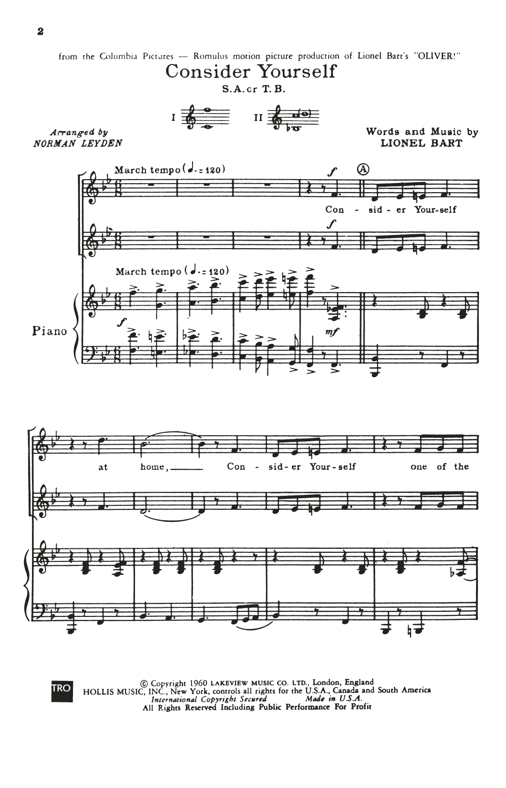 Produktbild zu: Consider Yourself (from Oliver!) (arr. Norman Leyden)