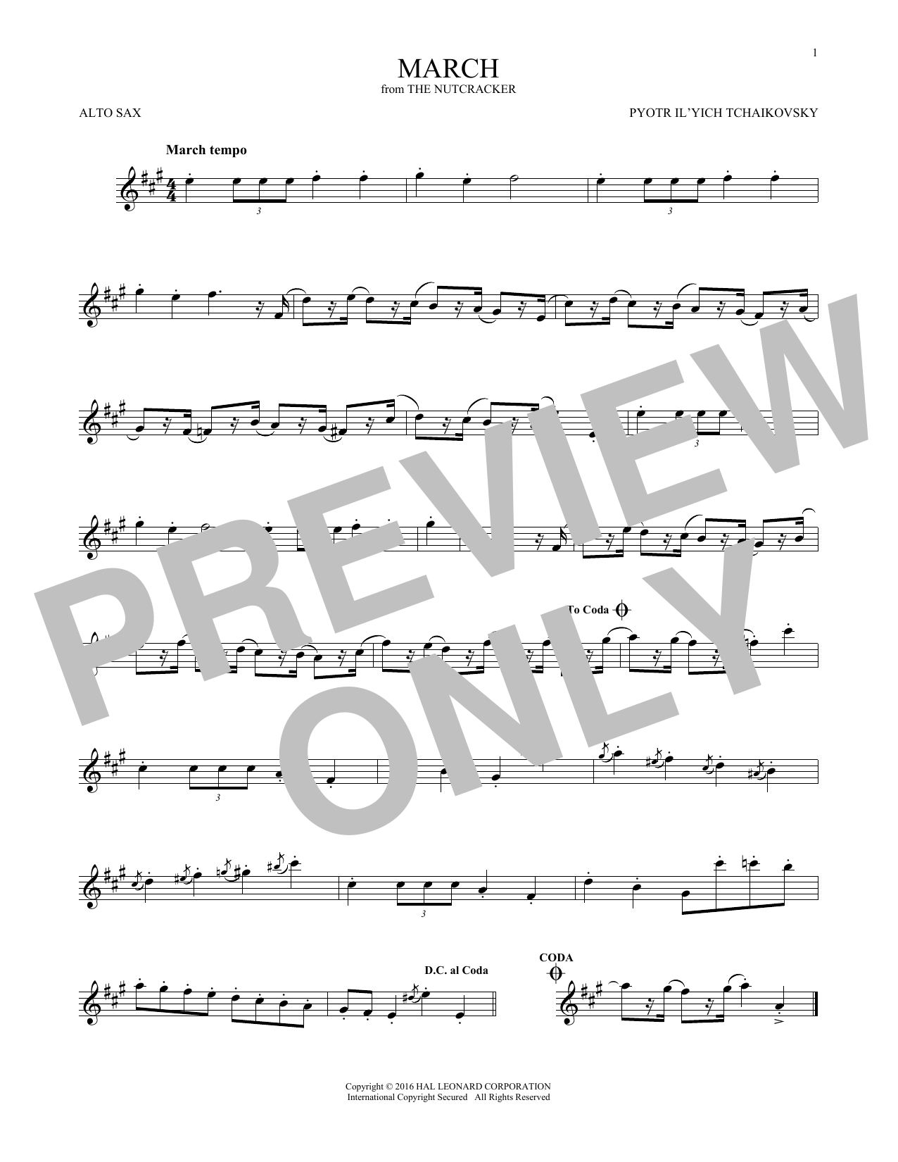 Product gallery: Page 1 of 1 March (from The Nutcracker), Pyotr Il'yich Tchaikovsky