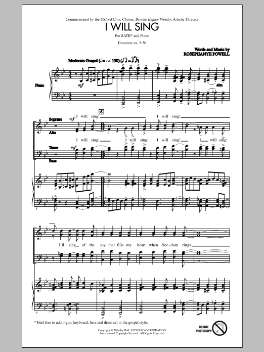 Produktbild zu: I Will Sing