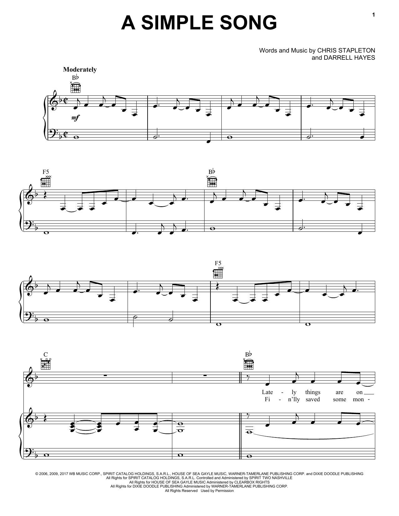 Produktbild zu: A Simple Song