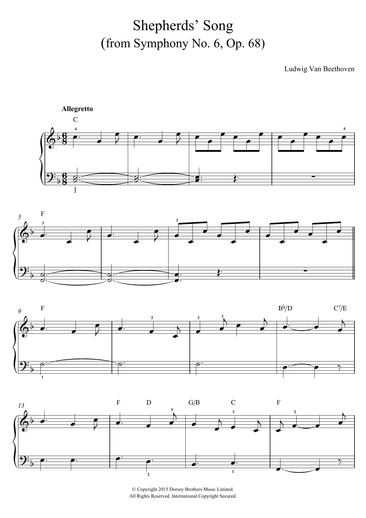 Product picture to: Shepherds' Song (from Symphony No. 6, Op. 68)