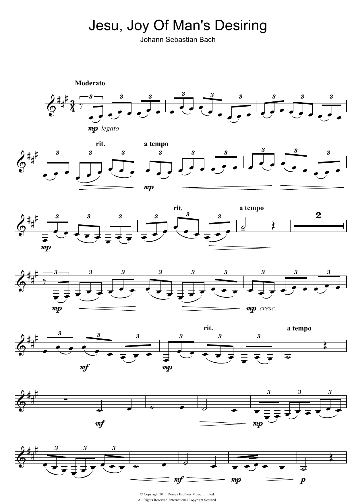 Produktgalerie: Seite 1 von 1 Jesu, Joy Of Man's Desiring, Johann Sebastian Bach, Klarinette