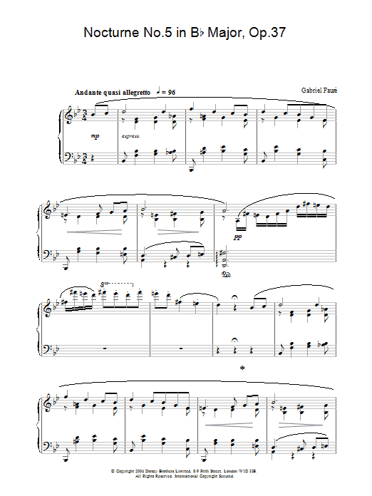 Produktbild zu: Nocturne No.5 in Bb Major, Op.37