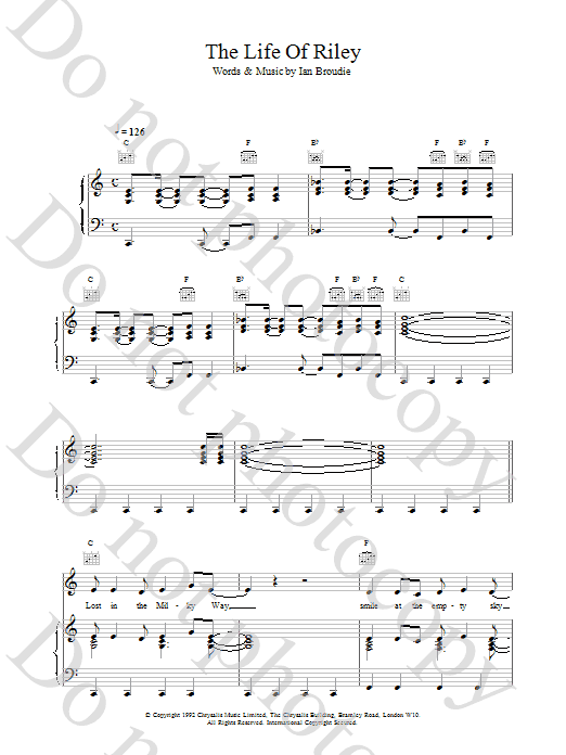 Produktgalerie: Seite 1 von 1 The Life Of Riley, The Lightning Seeds, Gesang, Gitarre, Klavier