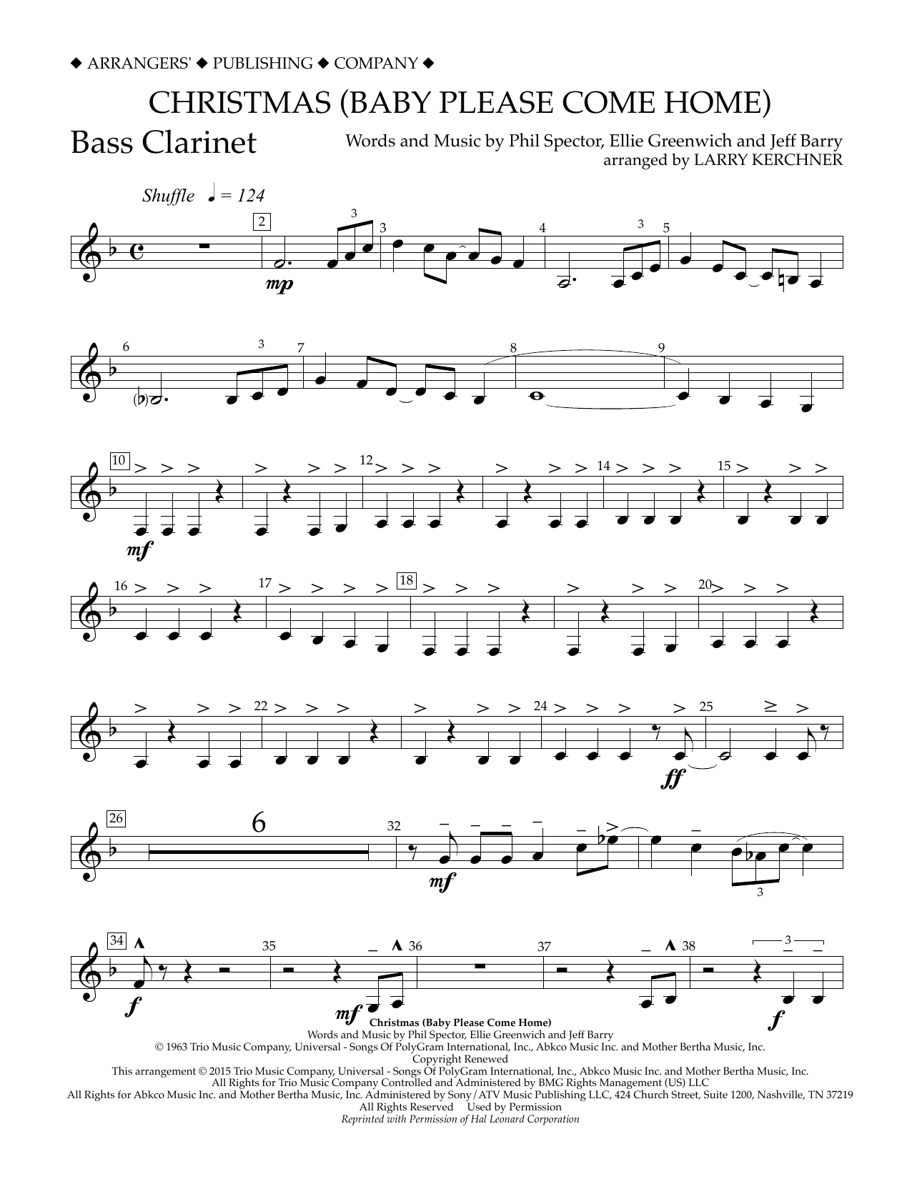 Product gallery: Page 1 of 1 Christmas (Baby Please Come Home) - Bb Bass Clarinet, Larry Kerchner