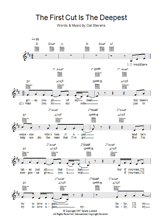Produktgalerie: Seite 1 von 1 The First Cut Is The Deepest, Sheryl Crow, Melodieinstrument