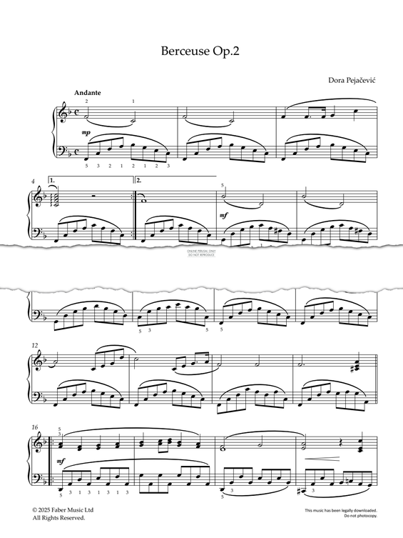 Product picture to: Berceuse Op. 2
