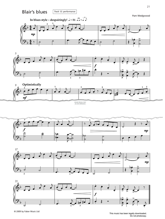 Produktgalerie: Seite 1 von 1 Blair's blues, Pam Wedgwood, Klavier