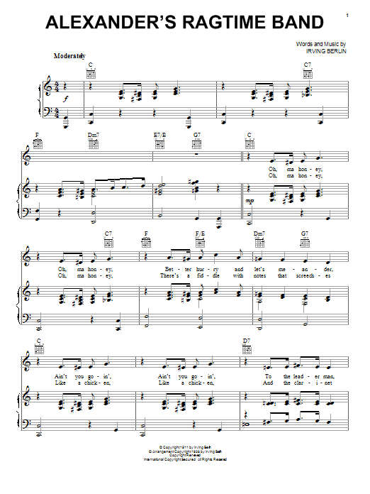 Product picture to: Alexander's Ragtime Band
