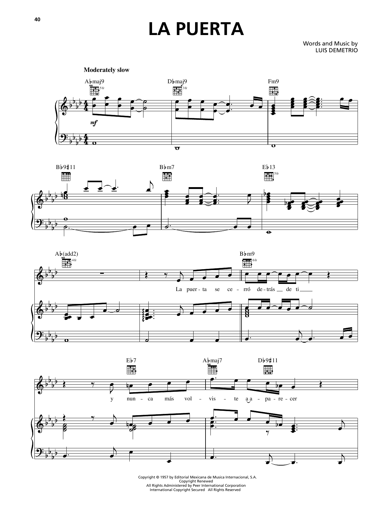 Produktgalerie: Seite 1 von 1 La Puerta, Luis Miguel, Gesang, Gitarre, Klavier
