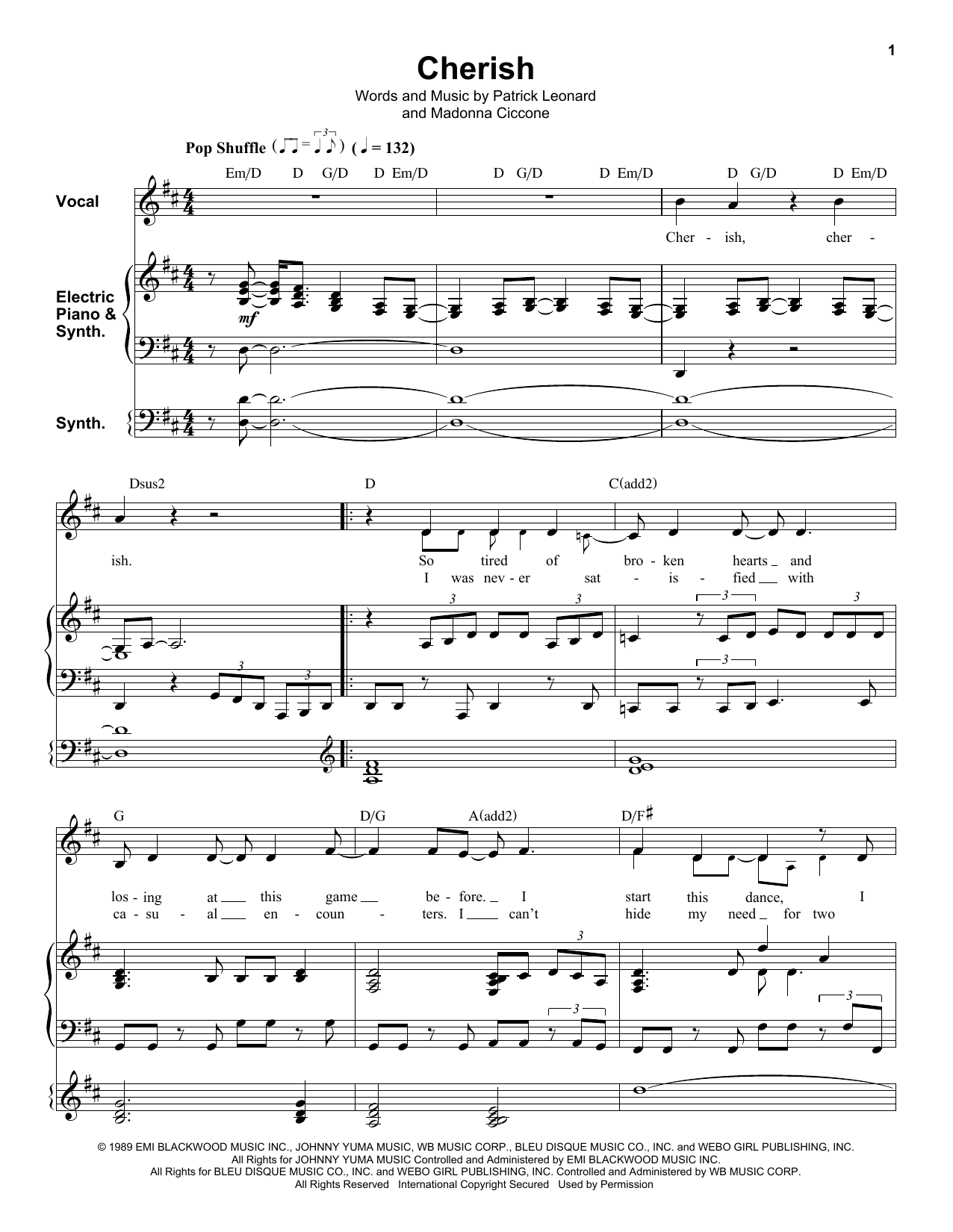 Product gallery: Page 1 of 1 Cherish, Madonna