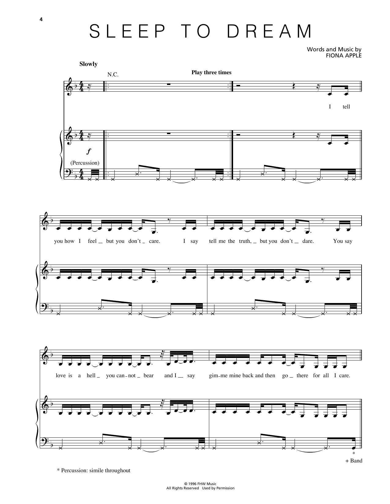 Product gallery: Page 1 of 1 Sleep To Dream, Fiona Apple