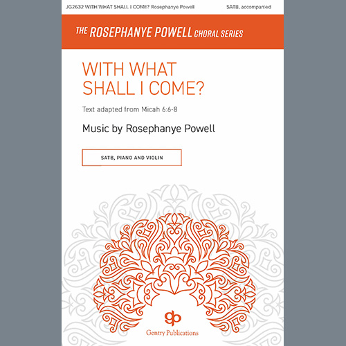 cover: With What Shall I Come?, Rosephanye Powell, Chor