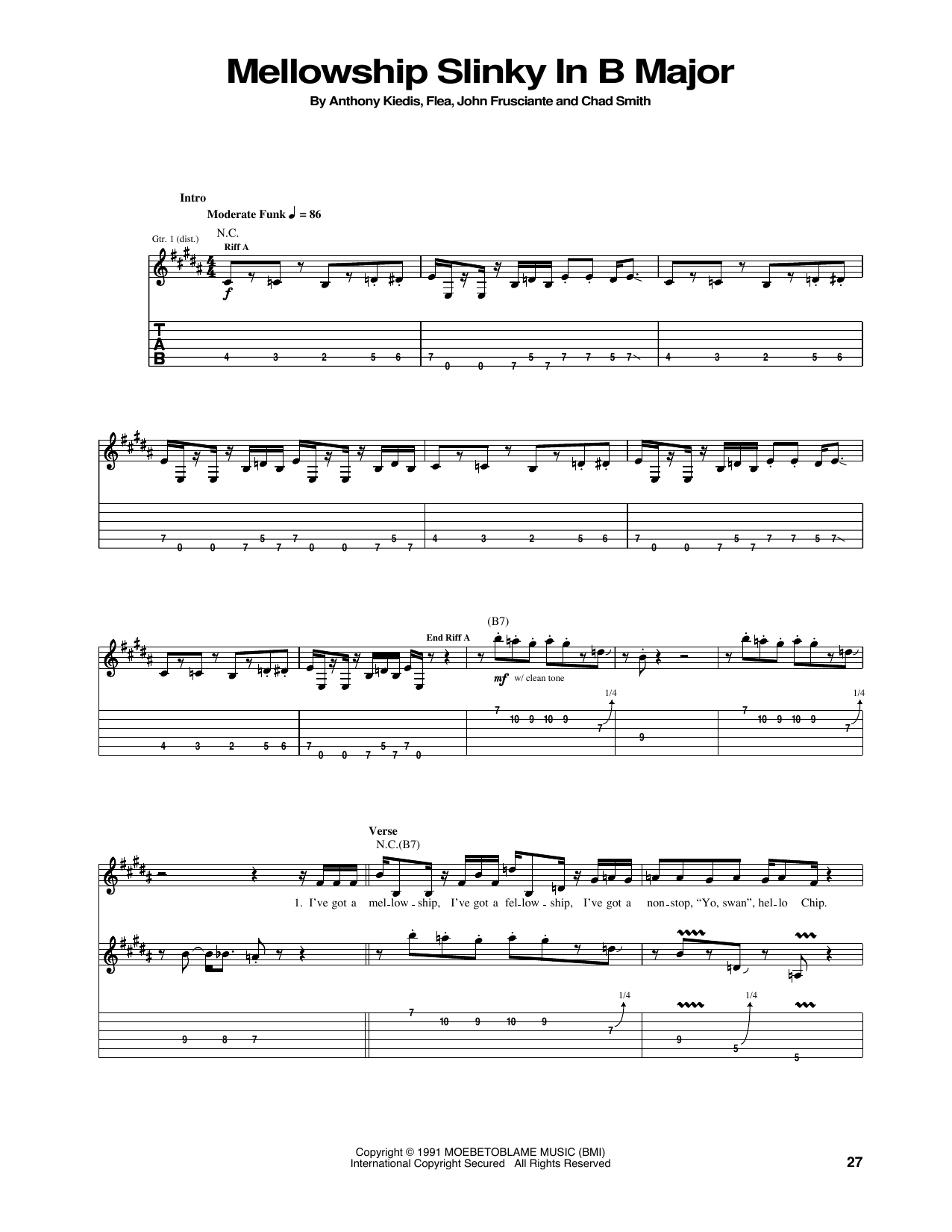 Product gallery: Page 1 of 1 Mellowship Slinky In B Major, Red Hot Chili Peppers