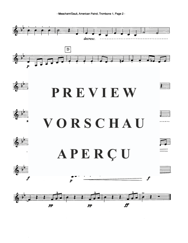 Produktgalerie: Seite 9 von 11 American Patrol, , Blechbläser Quartett