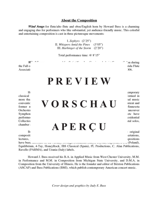 Product gallery: Page 3 of 21 Wind Songs , , (Duo flute/alto flute and oboe/English horn)