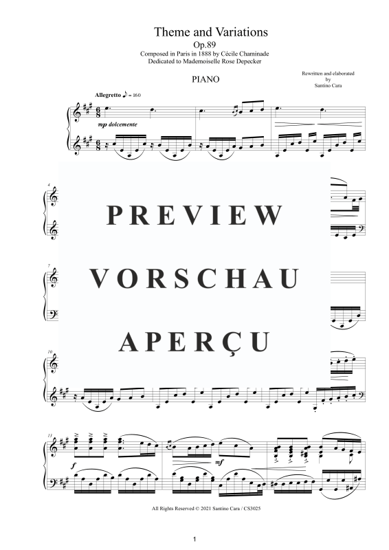 Produktgalerie: Seite 2 von 8 Thème varié - Op.89, , Klavier Solo