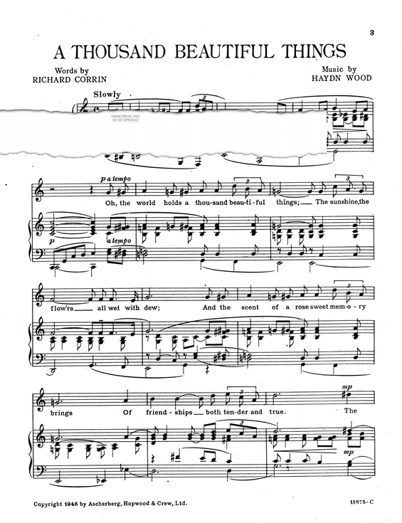 Produktgalerie: Seite 1 von 1 A Thousand Beautiful Things, , Gesang, Klavier