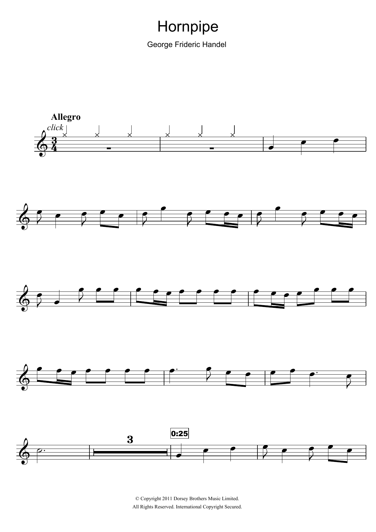 Product gallery: Page 1 of 1 Hornpipe (from The Water Music Suite), George Frideric Handel
